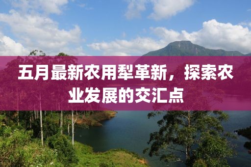 五月最新农用犁革新，探索农业发展的交汇点