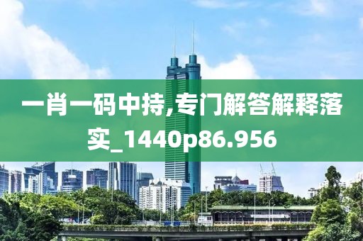 一肖一码中持,专门解答解释落实_1440p86.956