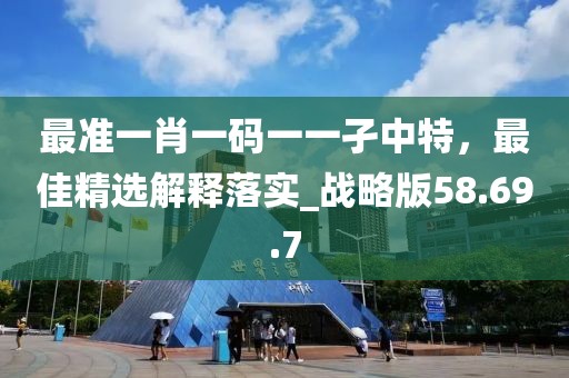 最准一肖一码一一孑中特，最佳精选解释落实_战略版58.69.7